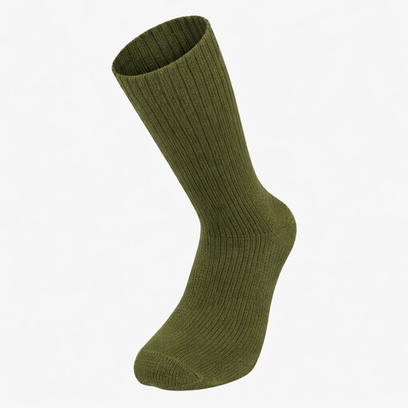 Chaussette épaisse en coton - m - olive