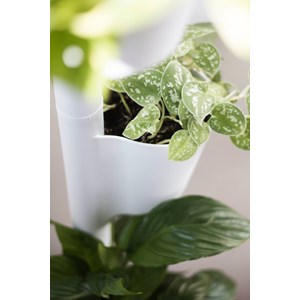 Jardinière verticale, 4 pots blanc