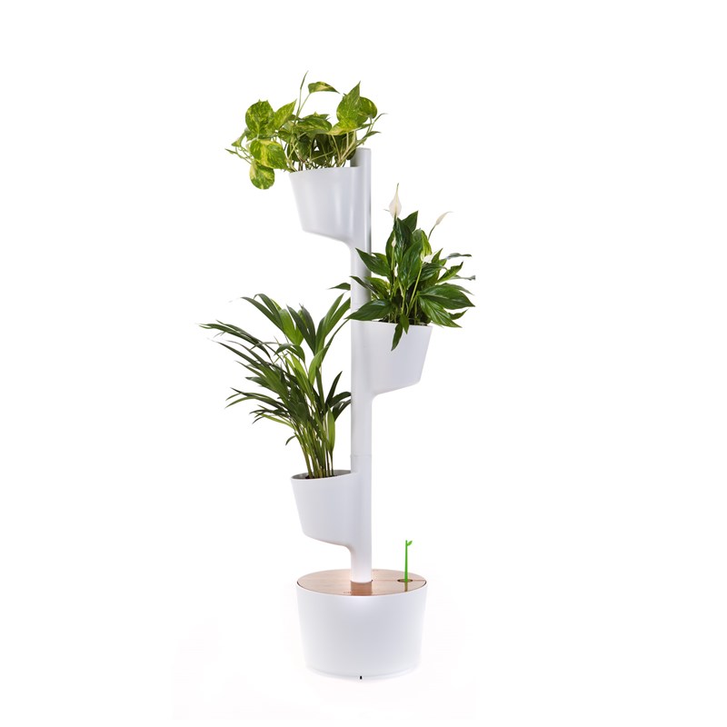 Citysens - Jardinière verticale smart, 3 pots blanc
