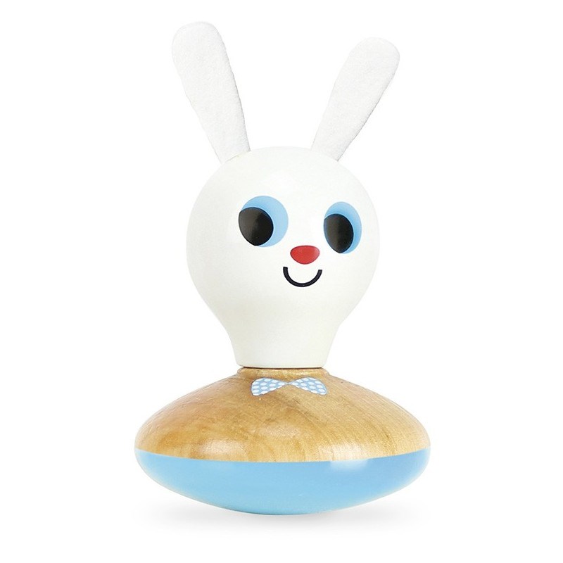 Hochet culbuto-maracas lapin