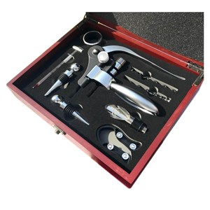 Coffret accessoires à vin luxe 9 pièces