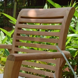 Fauteuil fixe empilable teck samoa