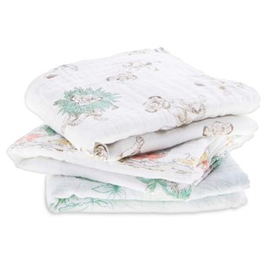 Lot de 3 petits langes en mousseline de