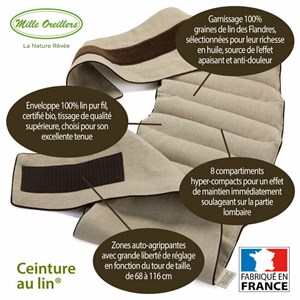 Ceinture au lin ® - soulage les lombaire