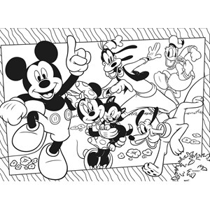 Eco-puzzle 60pcs doubleface mickey mouse