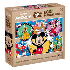 Ecopuzzle 24 pcs mini double face mickey