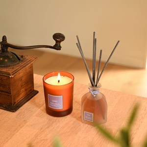 Bougie parfumée ambre & héliotrope