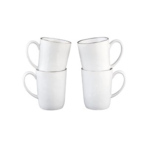 Mug 40cl - 4 pc - blanc neige