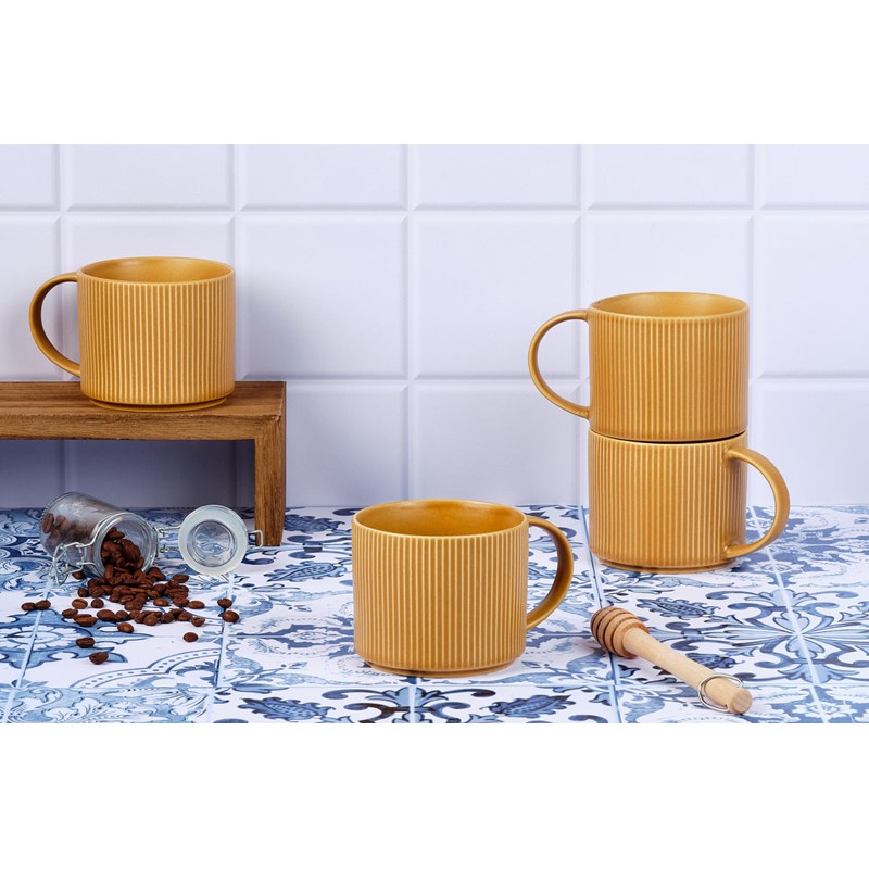 Mug 50cl - 4 pc - ocre