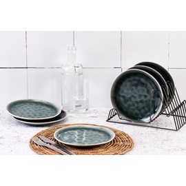 Assiette 21cm - pétrole