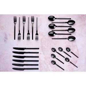 Ménagère 24 pc - black
