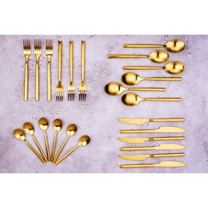 Ménagère 24 pc - gold