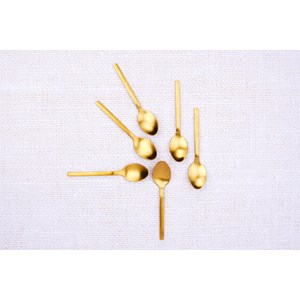 Coffret 6 petites cuillères - gold