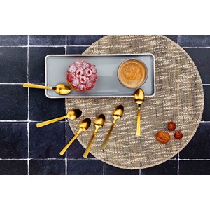 Coffret 6 petites cuillères - gold