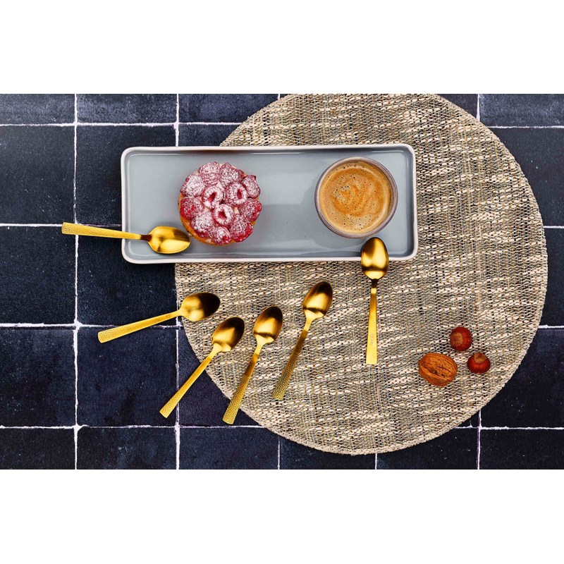 Coffret 6 petites cuillères - gold