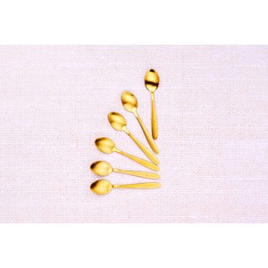 Coffret 6 petites cuillères kaja - gold