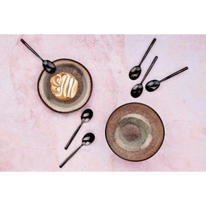 Coffret 6 petites cuillères - black