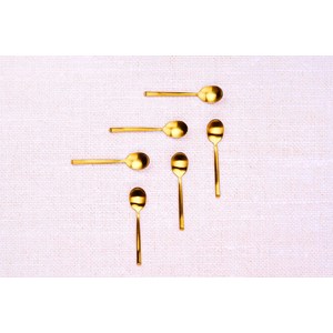 Coffret 6 petites cuillères - gold