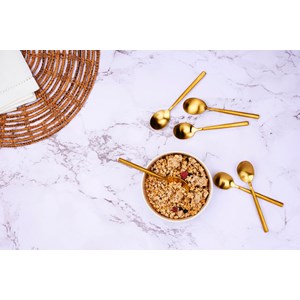 Coffret 6 petites cuillères - gold