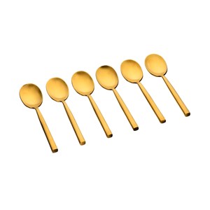 Coffret 6 petites cuillères - gold