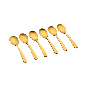 Coffret 6 petites cuillères - gold