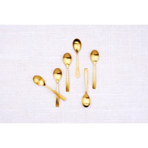 Coffret 6 petites cuillères - gold