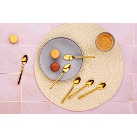 Coffret 6 petites cuillères - gold