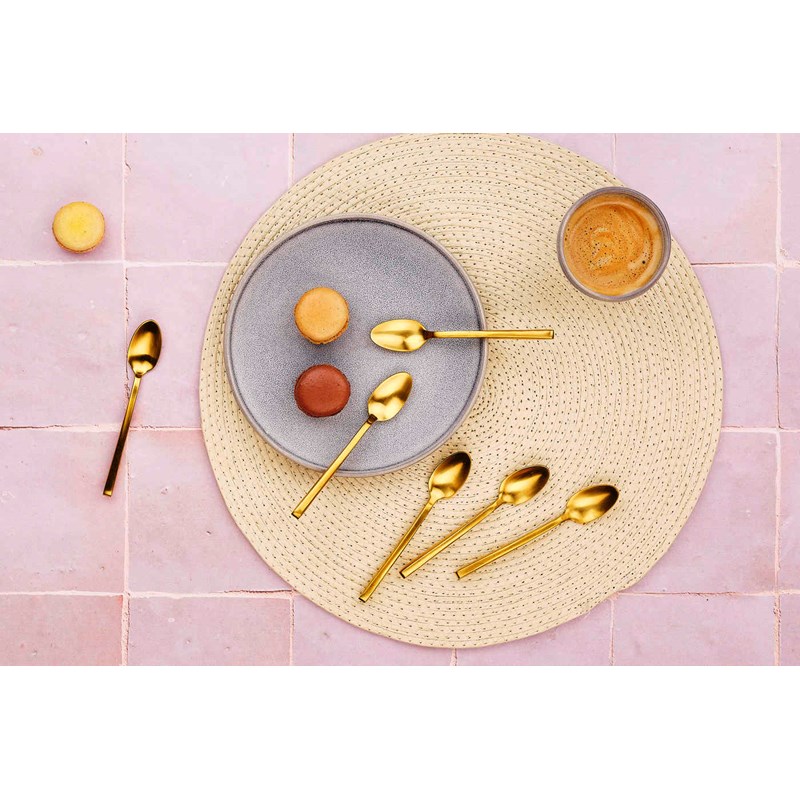 Coffret 6 petites cuillères - gold