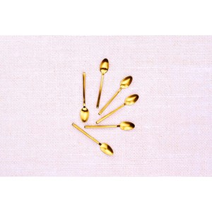 Coffret 6 petites cuillères - gold
