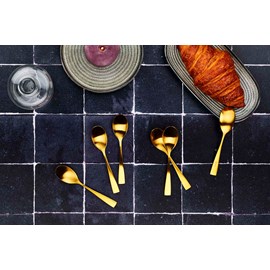 Coffret 6 petites cuillères - gold
