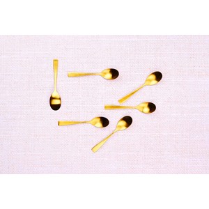 Coffret 6 petites cuillères - gold