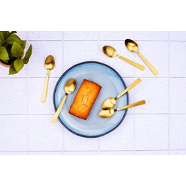 Coffret 6 petites cuillères telmo - gold