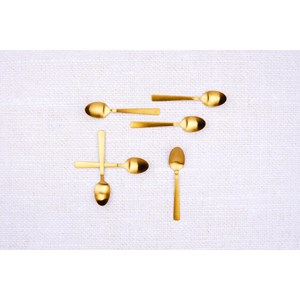 Coffret 6 petites cuillères telmo - gold