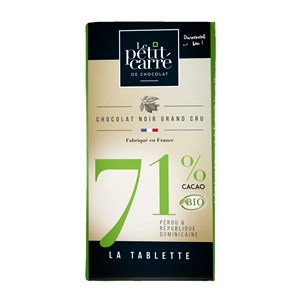 Tablette chocolat noir bio* 71% de cacao