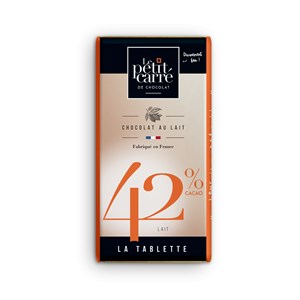 Tablette chocolat au lait 42% de cacao