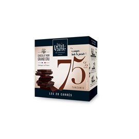 Carrés chocolat noir 75% tanzanie