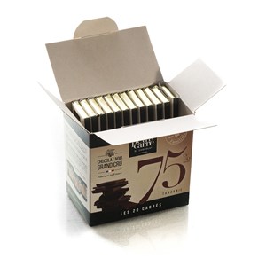 Carrés chocolat noir 75% tanzanie