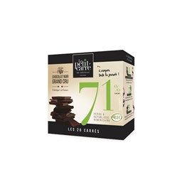 Carrés chocolat noir 71% de cacao bio*