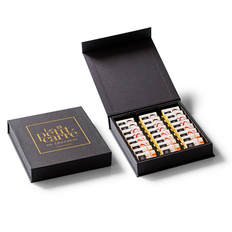Coffret dégustation 24 carrés chocolat