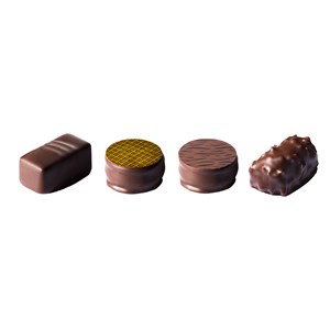 Coffret tendresse 4 bonbons de chocolat