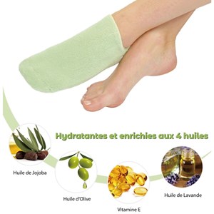 Chaussettes spa hydratantes vertes