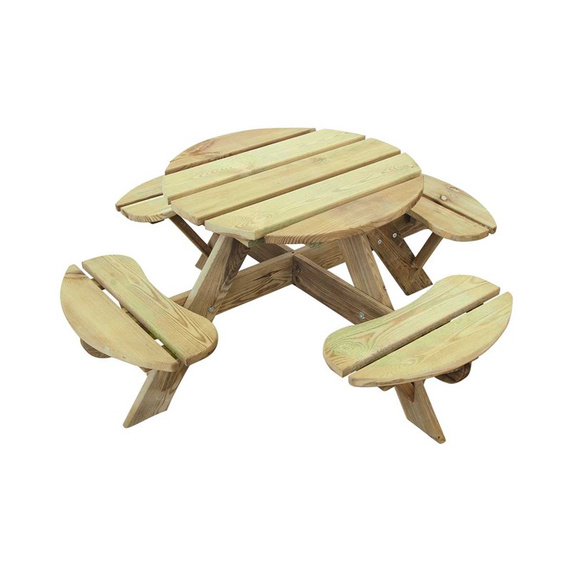 Cémonjardin - Table pique-nique ronde pour enfant 4...