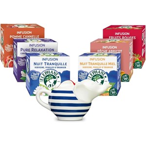 Théière elephant marinière +120 sachets