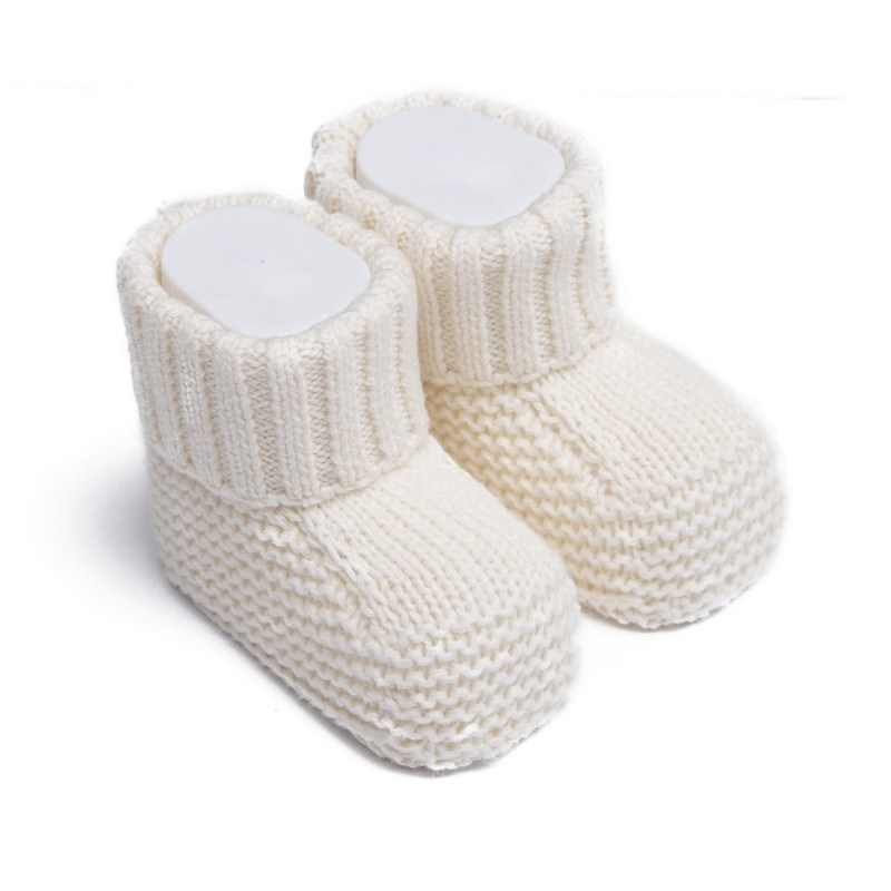 Chaussons bébé en tricot - coton