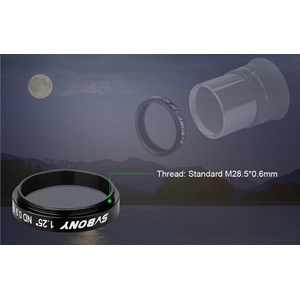 Filtre lunaire nd0.9 1.25 pouces svbony