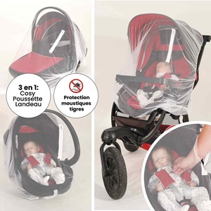 Moustiquaire bébé blanc 46x83 cm