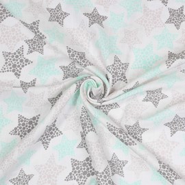 Lange motif etoiles blanc