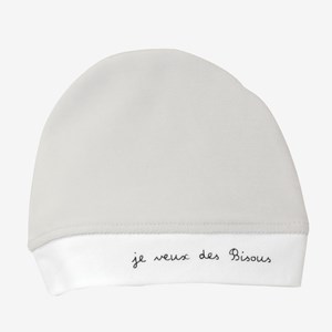 Bonnet de naissance gris 0 mois