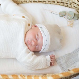 Bonnet de naissance gris 0 mois