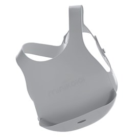 Bavoir récupérateur silicone gris 6